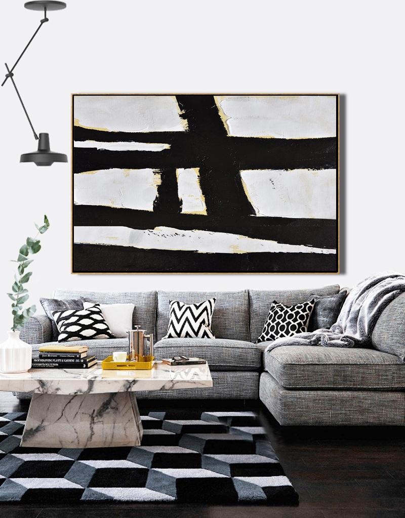 Horizontal Palette Knife Minimalist Art #C20Z